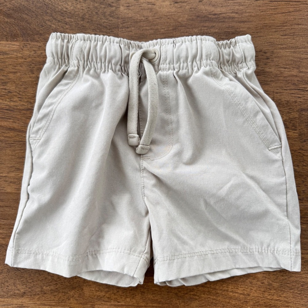 Tommy Bahama Baby Boys Tan Khaki Elastic Waist‎ Shorts Size 12M